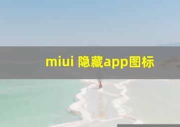 miui 隐藏app图标